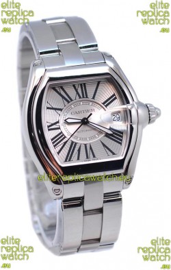 Cartier Roadster Swiss Ladies Swiss Watch in Silver Dial