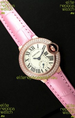 Cartier Swiss Ladies Replica Watch in Rose Gold Casing