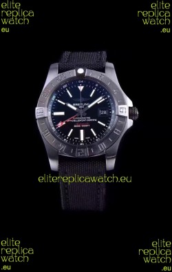 Breitling Avenger II BlackSteel GMT Swiss Replica Watch 1:1 Ultimate Swiss Replica Watch