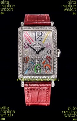 Franck Muller Long Island Color Dreams Ladies Swiss Watch in Pink Strap