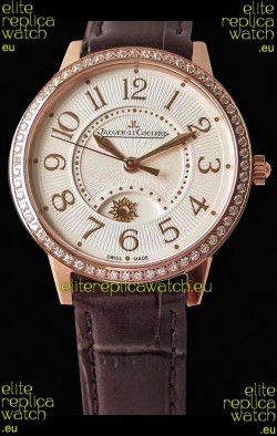 Jaeger-LeCoultre Rendez-Vous Rose Gold Night & Day Medium 1:1 Mirror Swiss Watch 