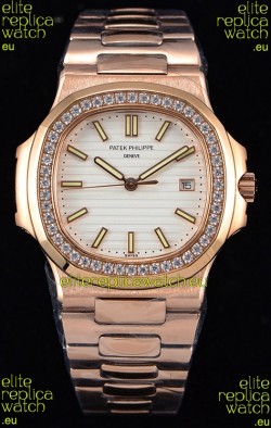 Patek Philippe Nautilus 5711/1R 1:1 Mirror Watch - Rounded Diamonds Bezel