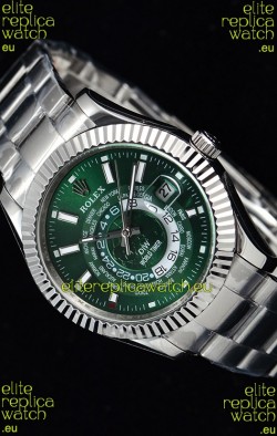 Rolex SkyDweller Swiss Watch in Steel Case - DIW Edition Green Dial 