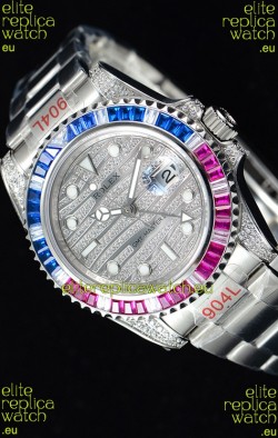 Rolex GMT Masters II Iced out Swiss watch with 904L Steel Case