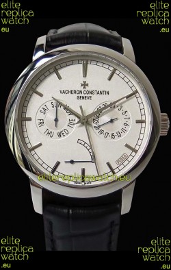 Vacheron Constantin Traditionnelle Day Date Steel Swiss Replica Watch 