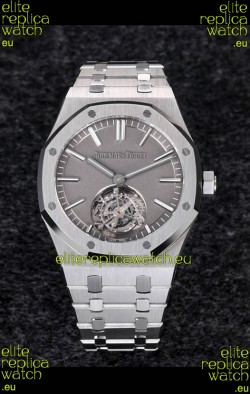 Audemars Piguet Royal Oak Tourbillon 41mm Blue Dial in 904L Casing - Sandblasted Smoked Grey Dial