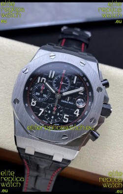 Audemars Piguet Royal Oak Offshore Black Dial Chronograph 1:1 Mirror Replica Watch - 904L Steel