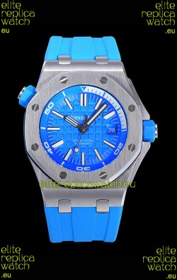 Audemars Piguet Royal Oak Diver Swiss Replica Watch Light Blue Dial 1:1 Quality 3120 Movement 904L Steel 