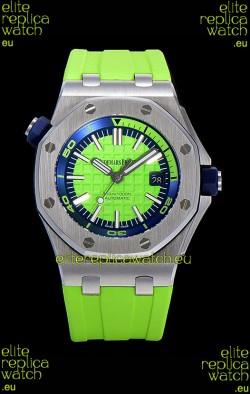 Audemars Piguet Royal Oak Diver Swiss Replica Lime Green Dial 1:1 Quality 3120 Movement 904L Steel 