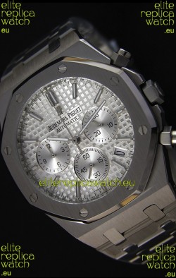 Audemars Piguet Royal Oak Chronograph Silver Toned Dial Swiss Quartz Replica Watch - 41MM
