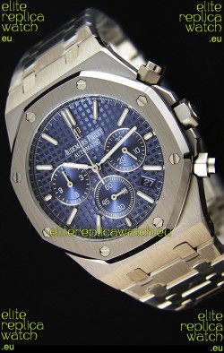 Audemars Piguet Royal Oak Chronograph Blue Dial Swiss Quartz Replica Watch - 41MM