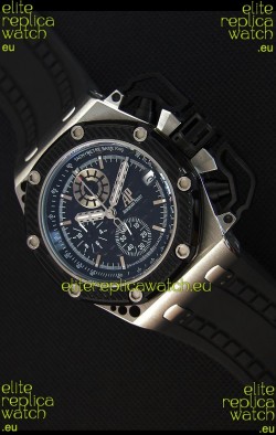 Audemars Piguet Royal Oak Survivor Chronograph Swiss Quartz Watch in Black Dial
