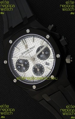 Audemars Piguet Royal Oak Chronograph Silver Toned Dial Black Subdials Swiss Replica Watch