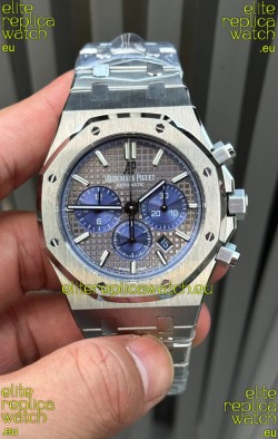 Audemars Piguet Royal Oak Chronograph Grey Dial Steel Strap Swiss Replica Watch