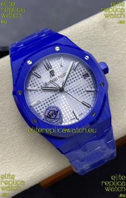 Audemars Piguet Royal Oak 15500 Blue Ceramic Casing Super Clone Replica Watch Steel Dial