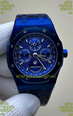 Audemars Piguet Royal Oak Perpetual Calendar Super Clone Blue Ceramic Replica Watch