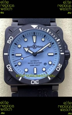 Bell & Ross BR03-92 Divers Edition PVD Coated 1:1 Mirror Replica Blue Dial