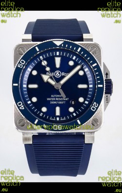 Bell & Ross BR03-92 Diver Stainless Steel - Blue Dial Swiss Replica Watch 1:1 Mirror Replica