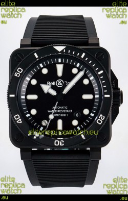 Bell & Ross BR03-92 Divers Edition PVD Coated 1:1 Mirror Replica Black Dial