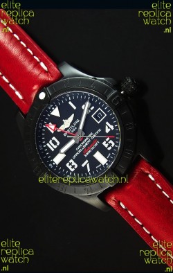 Breitling Chronometre GMT Black Dial Swiss Replica Watch in PVD Casing