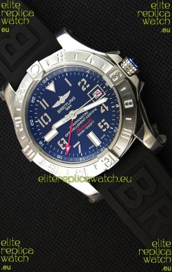 Breitling Avenger II GMT Swiss Replica Watch in Black Dial 1:1 Mirror Replica Version