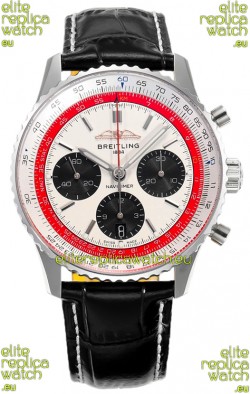 Breitling Navitimer B01 Boeing 747 Chronograph 43 White Dial - 904L Steel Casing 1:1 Mirror Swiss Replica
