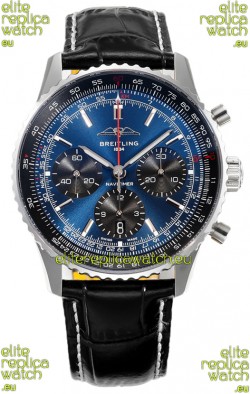 Breitling Navitimer B01 Chronograph 43 Blue Dial - 904L Steel Casing 1:1 Mirror Swiss Replica