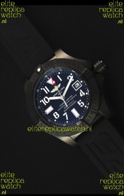 Breitling Avenger Blacksteel DLC Coated Swiss Replica Watch in Black Dial