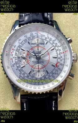 Breitling Montbrilliant Superclone Replica Watch in White Dial - 904L Steel Case
