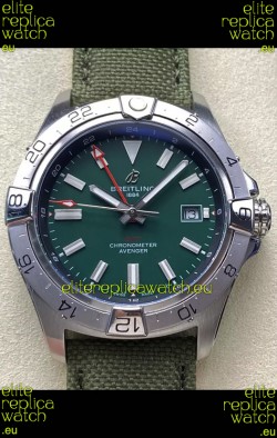 Breitling Avenger GMT Automatic 44 Swiss 1:1 Super Clone Replica Watch - Green Dial 
