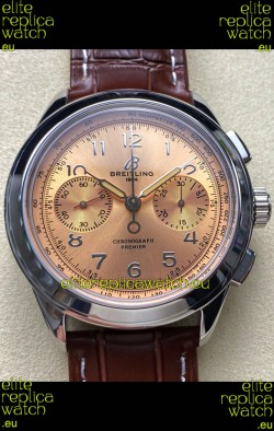 Breitling Premier B01 Chronograph 42 Edition Steel Casing Champange Dial - 1:1 Mirror Replica Watch