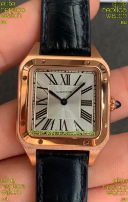 Cartier Santos Dumont 1:1 Mirror Swiss Replica Watch in Rose Gold Casing 38MM