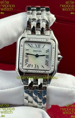 PANTHERE de Cartier Edition 27mm Pearl Dial 1:1 Mirror Swiss Watch Steel Casing