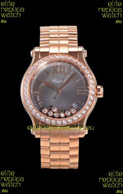 Chopard Happy Sport 1:1 Mirror Swiss Automatic Replica Watch 36MM in Rose Gold Casing
