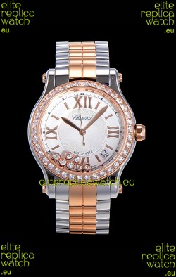 Chopard Happy Sport 1:1 Mirror Swiss Automatic Replica Watch 36MM Two Tone Rose Gold Casing