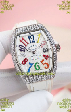 Franck Muller V32 Swiss Quartz Mossanite 1:1 Replica Watch 36MM