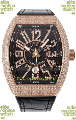 Franck Muller Vanguard V45 Yachting in Rose Gold Plating - Black Dial 