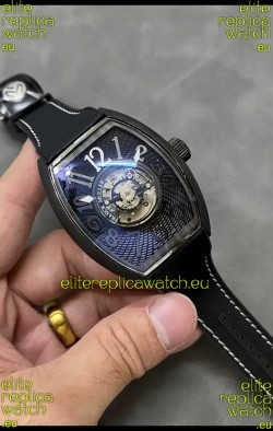 Franck Muller Curvex Grand Central Tourbillon Black Carbon Casing Watch in 1:1 Mirror Replica Watch 