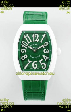 Franck Muller Vanguard Yachting V32 Ceramic Casing Green Dial/Strap Swiss Replica Watch 