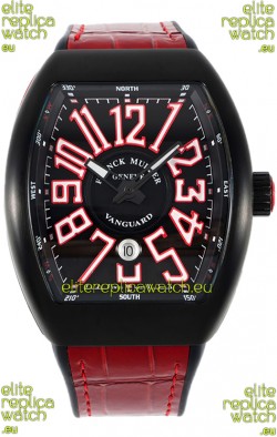 Franck Muller Vanguard in DLC Coated Casing Black Dial Swiss Replica Watch