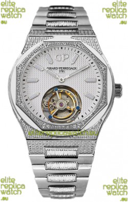Girard Perregaux Laureato Tourbillon 1:1 White Dial Mirror Swiss Replica Watch