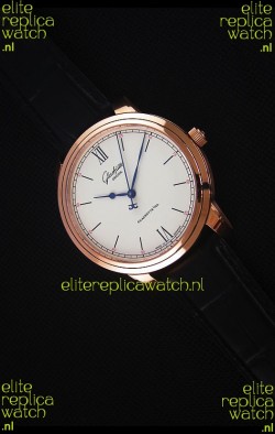 Glashuette Senator Excellence Cream Dial Rose Gold Case Swiss Watch
