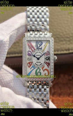 Franck Muller Long Island Pink Stainless Steel Swiss Watch in Swiss Quartz Movement