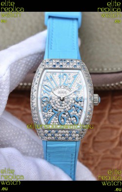 Franck Muller Vanguard Ladies 1:1 Mirror Swiss Replica Watch 32MM Wide Steel Casing