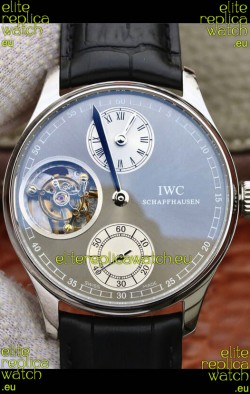 IWC Portuguese Genuine Swiss Tourbillon Movement Watch in Grey Dial
