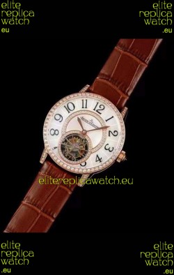 Jaeger LeCoultre RENDEZ-VOUZ Tourbillon 1:1 Mirror Quality Swiss Replica Watch in Rose Gold Casing