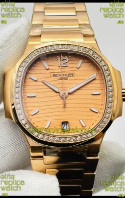 Patek Philippe Nautilus 7118/1200R-010 35MM 1:1 Mirror Swiss Replica Watch in Rose Gold
