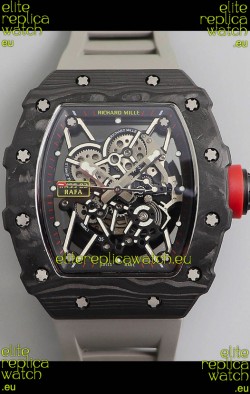 Richard Mille RM35-02 Rafael Nadal Forged Carbon Case with Grey Strap - 1:1 Super Swiss Quality