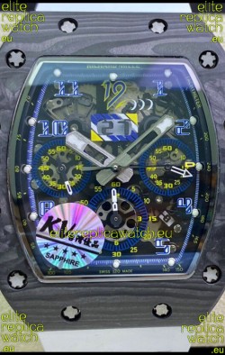Richard Mille RM011 Felipe Massa 1:1 Mirror Quality One Piece Black Forged Carbon Case Watch
