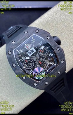 Richard Mille RM011 Felipe Massa 1:1 Mirror Quality One Piece Black Forged Carbon Case Watch